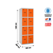 Vestiaire métallique 1800x800x500 - Gris/Orange - SIMON RACK - 8425437148606