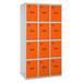 Vestiaire métallique 1800x1200x500 - Gris/Orange - SIMON RACK - 8425437148613