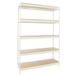 Étagère mobile charge moyenne 400kg - 2000x1200x450 - 5 niveaux Blanc/Bois - SIMON RACK - 8425437150302