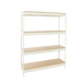 Étagère mobile charge moyenne 400kg - 2000x1200x600 - 4 niveaux Blanc/Bois - SIMON RACK - 8425437150401