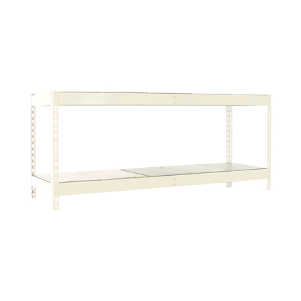 Étagère mobile charge moyenne 400kg - 900x1500x600 - 2 niveaux Blanc - SIMON RACK - 8425437150784