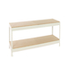 Étagère mobile charge moyenne 400kg - 900x1500x750 - 2 niveaux Blanc/Bois - SIMON RACK - 8425437150920