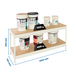 Étagère mobile charge moyenne 400kg - 900x1500x750 - 2 niveaux Blanc/Bois - SIMON RACK - 8425437150920