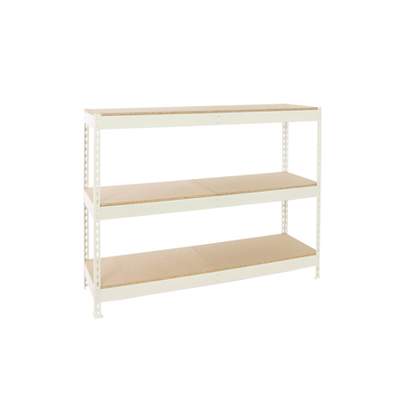 Étagère mobile charge moyenne 400kg - 2000x1500x750 - 3 niveaux Blanc/Bois - SIMON RACK - 8425437150968