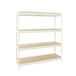 Étagère mobile charge moyenne 400kg - 2000x1500x750 - 4 niveaux Blanc/Bois - SIMON RACK - 8425437151002