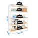 Étagère mobile charge moyenne 400kg - 3000x1500x750 - 5 niveaux Blanc/Bois - SIMON RACK - 8425437151040