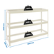 Étagère mobile charge moyenne 400kg - 2000x1800x750 - 3 niveaux Blanc - SIMON RACK - 8425437151293