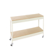 Étagère mobile charge moyenne 75kg - 975x1200x750 - 2 niveaux Blanc/Bois - SIMON RACK - 8425437151712