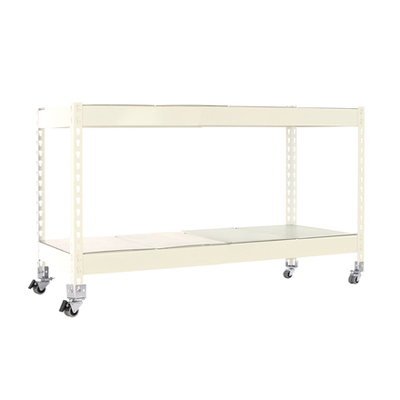 Étagère mobile charge moyenne 75kg - 975x1200x750 - 2 niveaux Blanc - SIMON RACK - 8425437151729