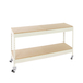 Étagère mobile charge moyenne 75kg - 975x1500x450 - 2 niveaux Blanc/Bois - SIMON RACK - 8425437151736