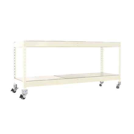 Étagère mobile charge moyenne 75kg - 975x1500x450 - 2 niveaux Blanc - SIMON RACK - 8425437151743