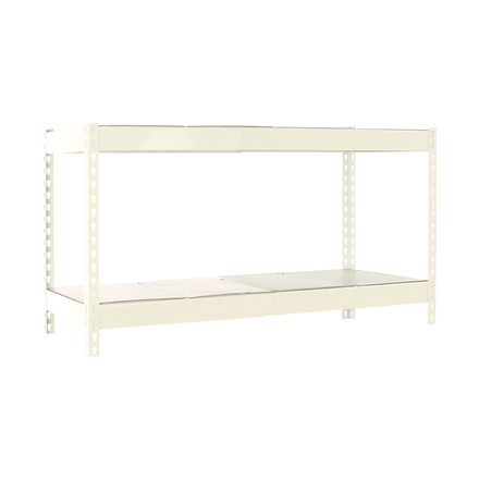Étagère charge moyenne 500 à 600kg - 900x1200x450 - 2 niveaux Blanc - SIMON RACK - 8425437151804