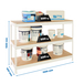 Étagère charge moyenne 500 à 600kg - 1500x1200x450 - 3 niveaux Blanc/Bois - SIMON RACK - 8425437151811