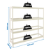 Étagère charge moyenne 500 à 600kg - 2000x1800x600 - 4 niveaux Blanc - SIMON RACK - 8425437152634