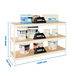 Étagère charge moyenne 500 à 600kg - 2000x2400x750 - 3 niveaux Blanc/Bois - SIMON RACK - 8425437153426