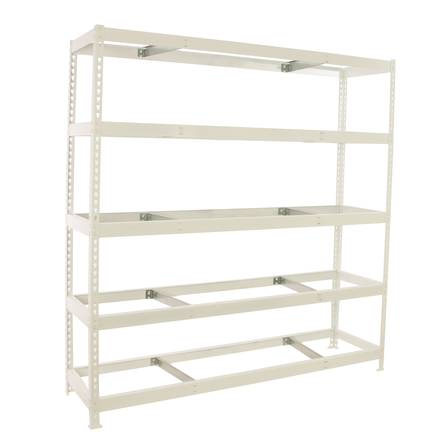 Étagère charge moyenne 500 à 600kg - 2000x2400x750 - 5 niveaux Blanc - SIMON RACK - 8425437153471