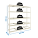 Étagère charge moyenne 500 à 600kg - 2000x2400x750 - 5 niveaux Blanc - SIMON RACK - 8425437153471
