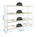 Étagère charge moyenne 500 à 600kg - 2000x2400x900 - 4 niveaux Blanc - SIMON RACK - 8425437153532