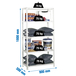 Rayonnage métallique léger à vis 1800x900x300 - 5 niveaux Blanc - SIMON RACK - 8425437998072
