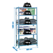 Rayonnage métallique léger sans vis 1800x900x400 - 5 niveaux Bleu/Blanc - SIMON RACK - 8435104907313