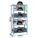 Rayonnage métallique léger sans vis 2000x1000x300 - 5 niveaux Bleu/Blanc - SIMON RACK - 8435104907320