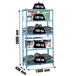 Rayonnage métallique léger sans vis 2000x1000x400 - 5 niveaux Bleu/Blanc - SIMON RACK - 8435104907344