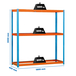 Étagère charge moyenne 500 à 600kg - 2000x1800x450 - 3 niveaux Bleu/Orange - SIMON RACK - 8435104911273