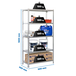 Rayonnage métallique léger sans vis 1800x900x500 - 5 niveaux Gris - SIMON RACK - 8435104912591
