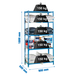 Rayonnage bois-métal léger sans vis 1800x900x500 - 5 niveaux Bleu/Bois - SIMON RACK - 8435104912614