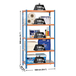 Rayonnage métallique léger sans vis 2000x1000x300 - 5 niveaux Bleu/Orange - SIMON RACK - 8435104912713