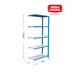 Rayonnage de bureau charge légère sans vis 2100x900x300 - 5 niveaux Bleu/Blanc - SIMON RACK - 8435104916193