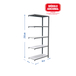 Rayonnage de bureau charge légère sans vis 2100x900x300 - 5 niveaux Gris/Blanc - SIMON RACK - 8435104916216