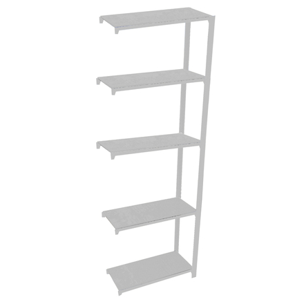 Rayonnage de bureau charge légère sans vis 2100x900x400 - 5 niveaux Gris - SIMON RACK - 8435104916391