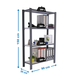 Rayonnage de bureau charge légère sans vis 1500x900x300 - 4 niveaux Gris/Blanc - SIMON RACK - 8435104916421