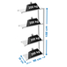 Rayonnage de bureau charge légère sans vis 1500x900x300 - 4 niveaux Gris/Blanc - SIMON RACK - 8435104916490