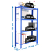 Rayonnage de bureau charge légère sans vis 1500x900x400 - 4 niveaux Bleu/Blanc - SIMON RACK - 8435104916544