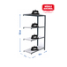Rayonnage de bureau charge légère sans vis 1500x900x400 - 4 niveaux Gris/Blanc - SIMON RACK - 8435104916636