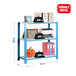 Rayonnage de bureau charge légère sans vis 1000x900x300 - 3 niveaux Bleu/Blanc - SIMON RACK - 8435104916681