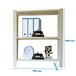 Rayonnage de bureau charge légère sans vis 1000x900x400 - 3 niveaux Gris - SIMON RACK - 8435104916889
