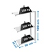 Rayonnage de bureau charge légère sans vis 1000x900x400 - 3 niveaux Gris/Blanc - SIMON RACK - 8435104916919