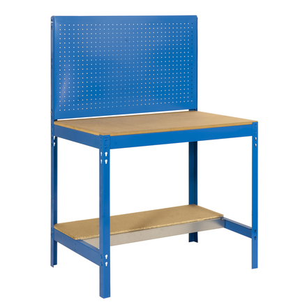 Kit établi Bricolage - 1445x1210x610 - 2 niveaux Bleu/Bois - SIMON RACK - 8435104919682