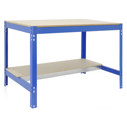 Kit établi Bricolage - 842x910x610 - 2 niveaux Bleu/Bois - SIMON RACK - 8435104919712