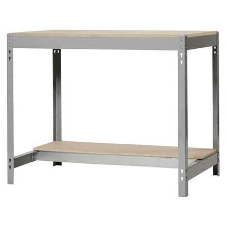 Kit établi Bricolage - 842x1210x760 - 2 niveaux Gris/Bois - SIMON RACK - 8435104919729