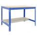 Kit établi Bricolage - 842x1210x760 - 2 niveaux Bleu/Bois - SIMON RACK - 8435104919743