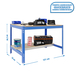 Kit établi Bricolage - 842x1210x760 - 2 niveaux Bleu/Bois - SIMON RACK - 8435104919743