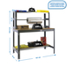 Kit établi Bricolage - 1445x1510x760 - 3 niveaux Gris/Bois - SIMON RACK - 8435104919798