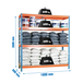Étagère charge moyenne 500 à 600kg - 2000x1800x600 - 4 niveaux Bleu/Orange/Bois - SIMON RACK - 8435104920947