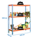 Étagère mobile charge moyenne 400kg - 2000x1500x450 - 3 niveaux Bleu/Orange - SIMON RACK - 8435104921500