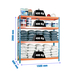 Étagère mobile charge moyenne 400kg - 2000x1500x600 - 4 niveaux Bleu/Orange/Bois - SIMON RACK - 8435104921593