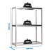 Étagère mobile charge moyenne 400kg - 2000x1500x450 - 3 niveaux Galvanisé - SIMON RACK - 8435104922460